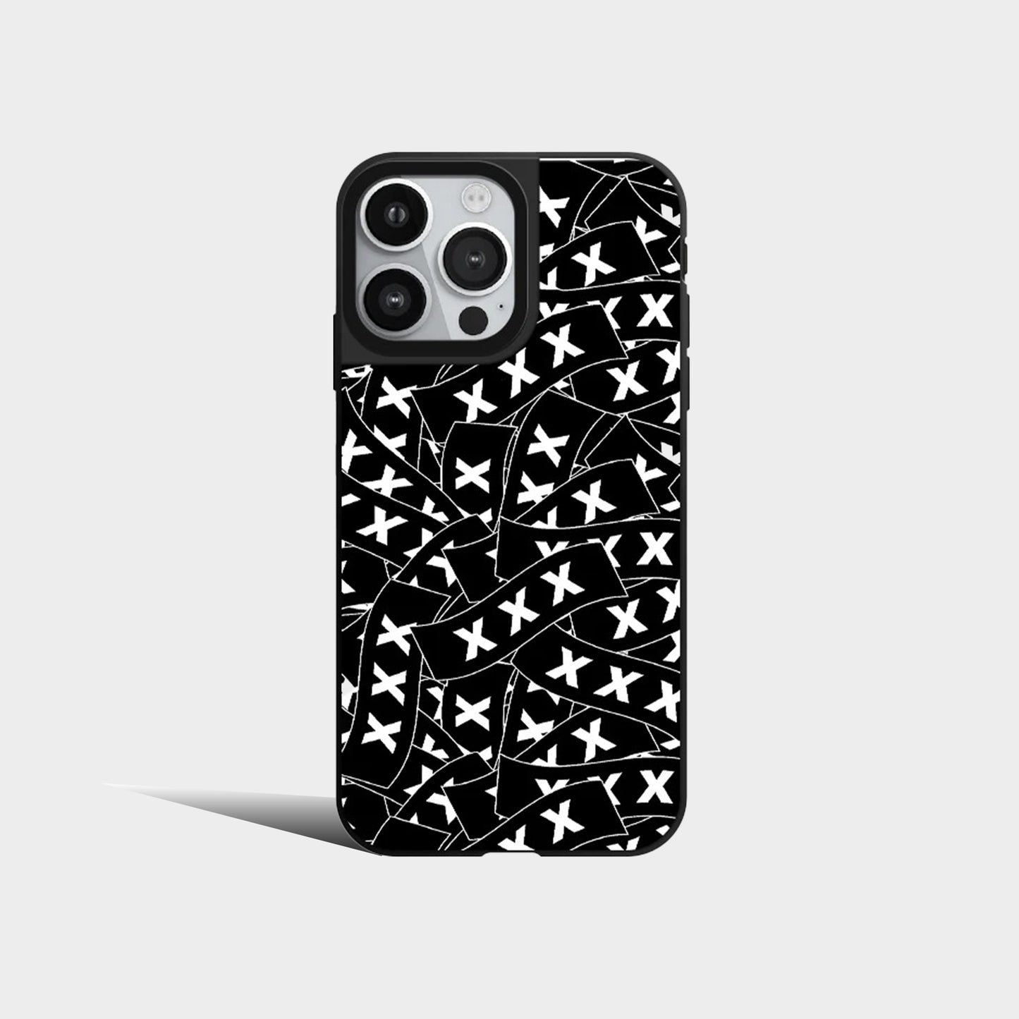 Simple Lightning X Pattern Mirror Phone Case