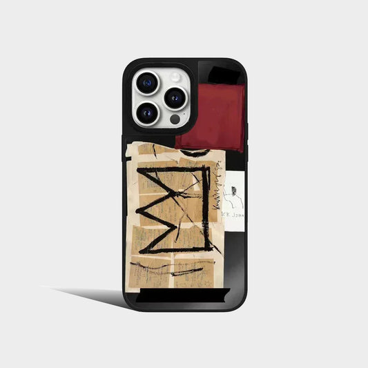 MagSafe Mirror Surface Crown Pattern iPhone Case