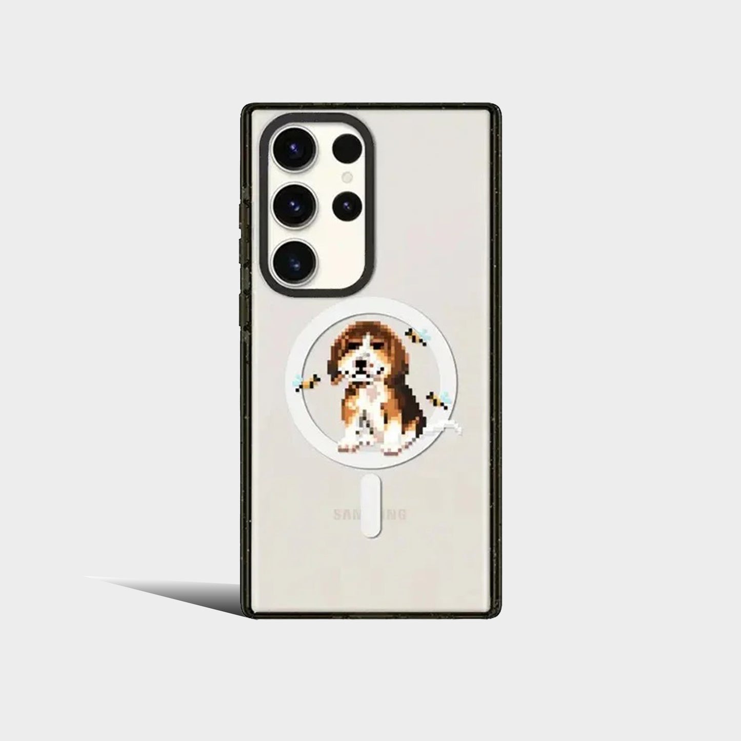 Cute Puppy Magnetic Acrylic Protective Case for Samsung Galaxy