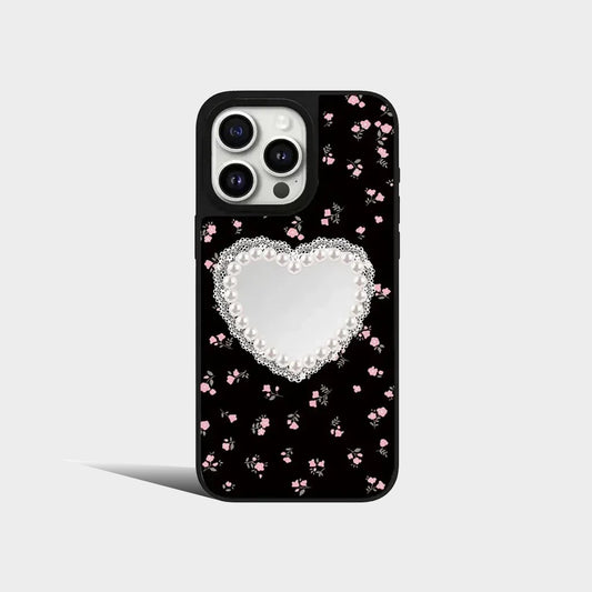 Heart Flower Mirror Magnetic iPhone Case