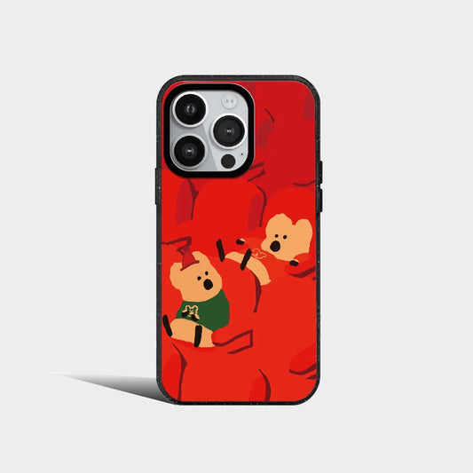 Cute Brown Bear And Friends Cartoon Acrylic Phone Case