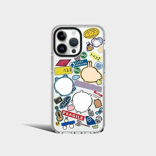 Cartoon Air Travel 2.0 Acrylic White Border Magnetic IPhone Case