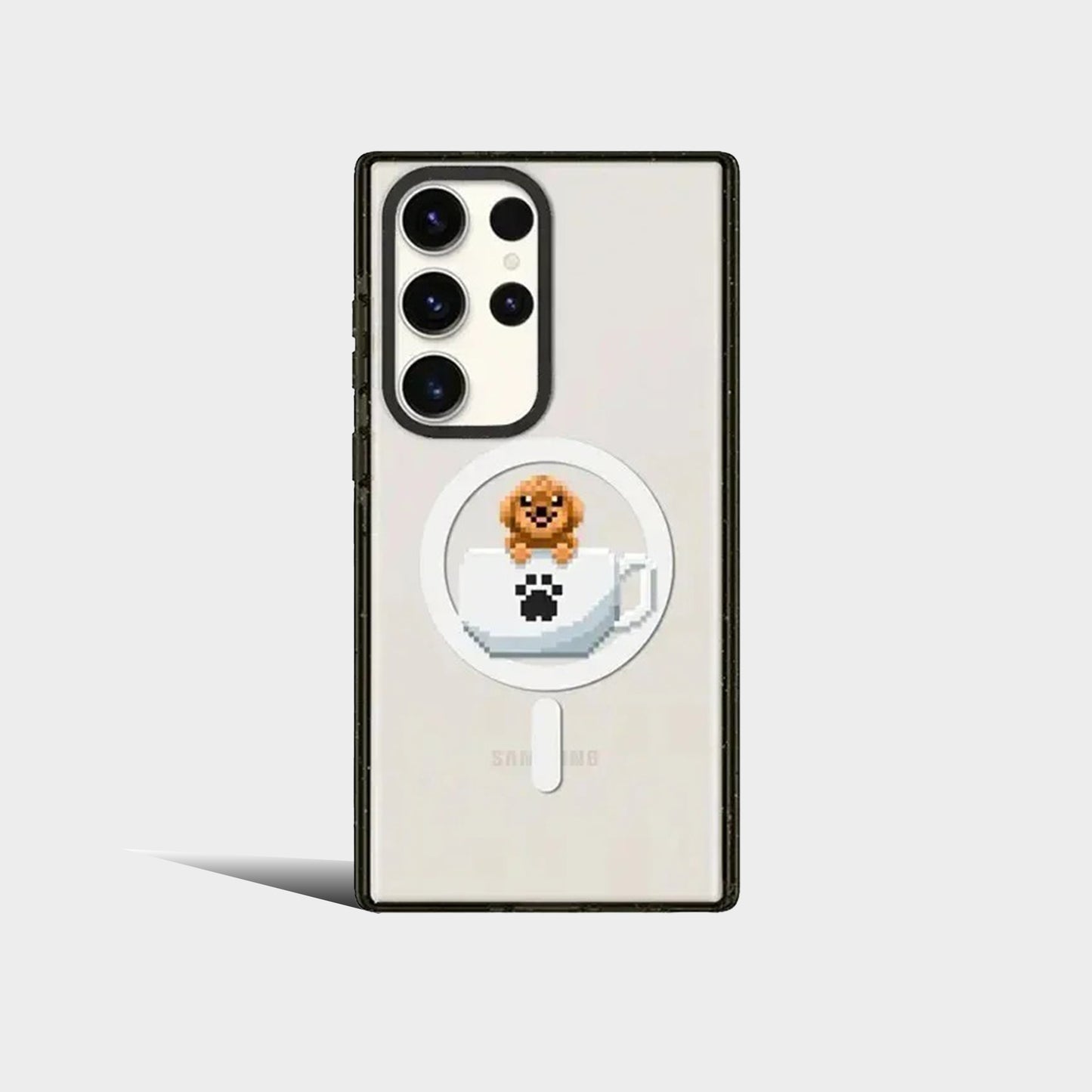 Cute Puppy Magnetic Acrylic Protective Case for Samsung Galaxy