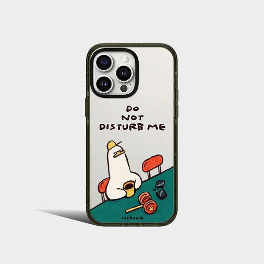 2.0 Acrylic Tired Duck Pattern iPhone Case