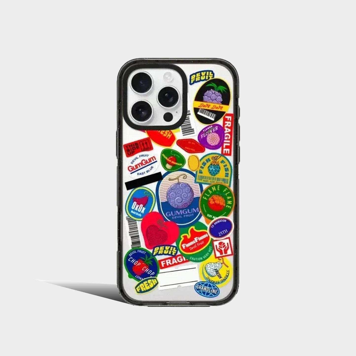 Anime Fruit 2.0 Acrylic Black Border iPhone Case