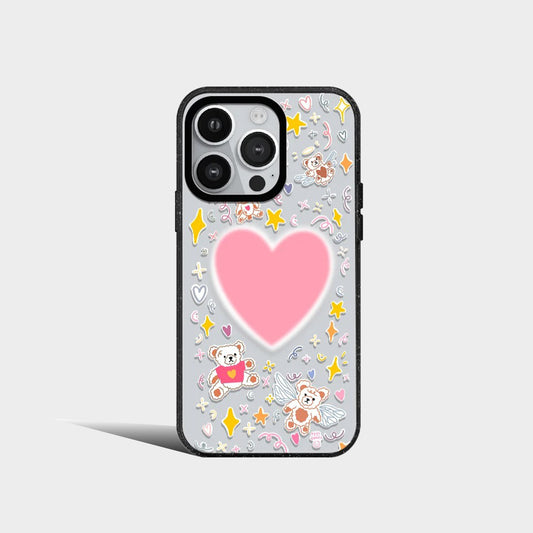 Colorful Love Heart Pretty Acrylic Phone Case