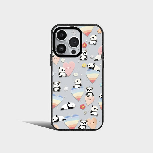 Cute Pandas Funny Acrylic Phone Case