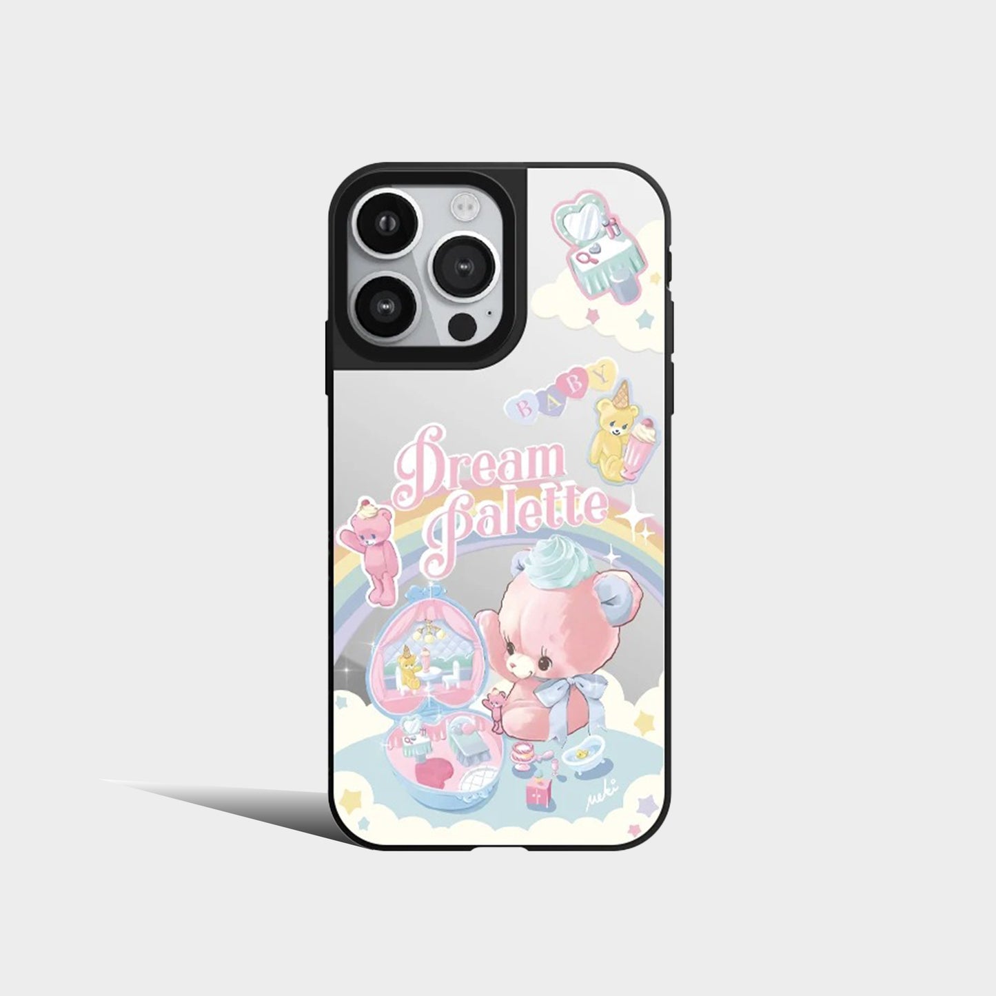 Cute Sweet Bear Candy Honey Mirror Phone Case