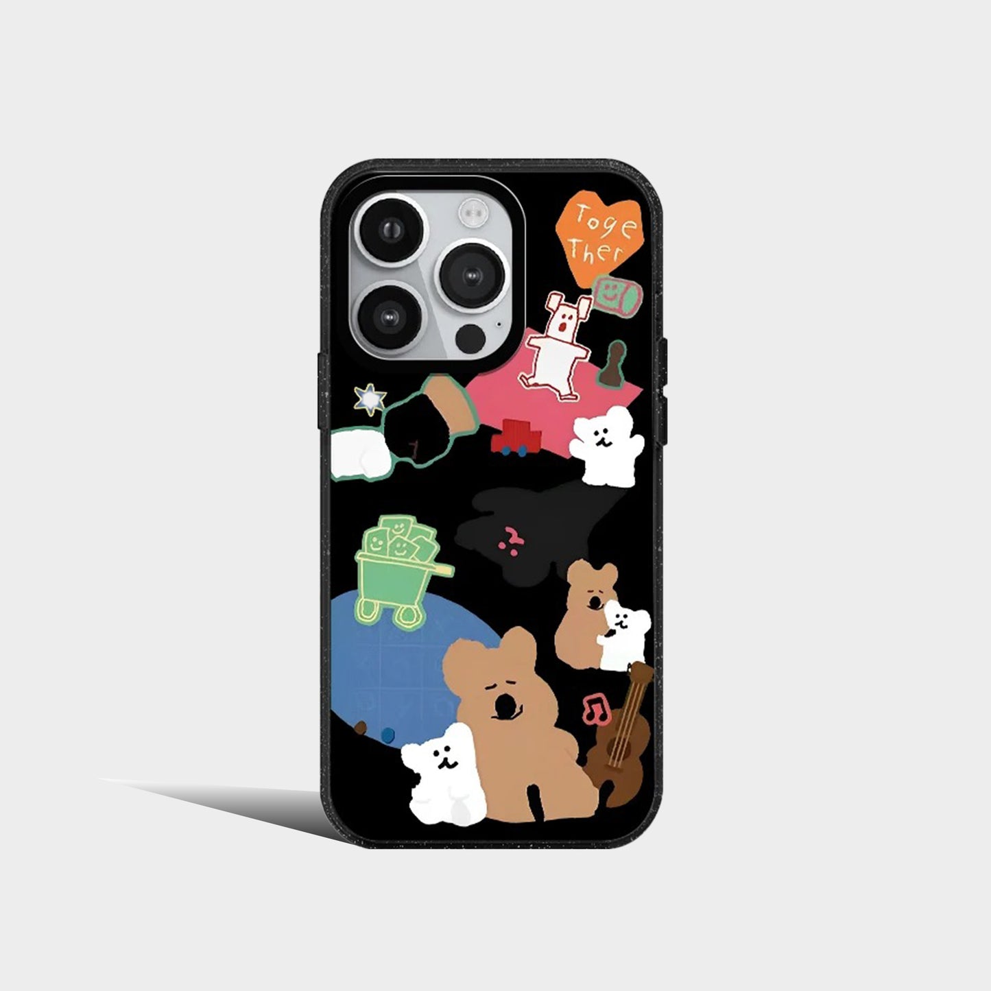 Cute Brown Bear And Friends Cartoon Acrylic Phone Case