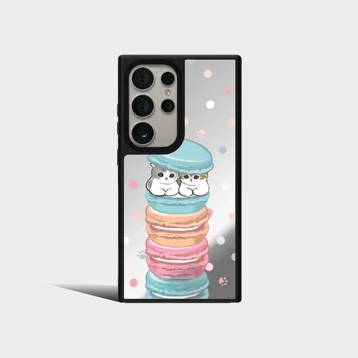 Cartoon Animals Mirror Surface Protective Case for Samsung Galaxy