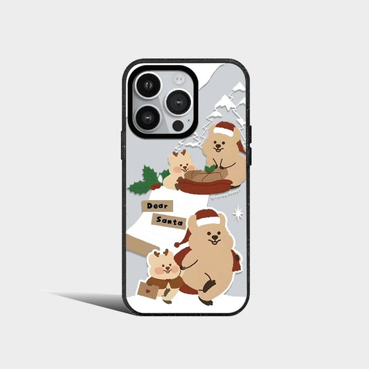 Cute Brown Bear And Friends Cartoon Acrylic Phone Case