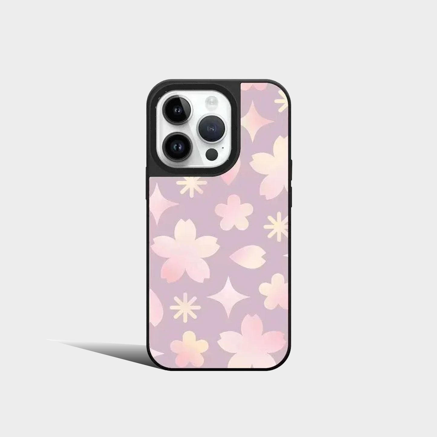 Sakura Mirror Surface MagSafe Pattern iPhone Case