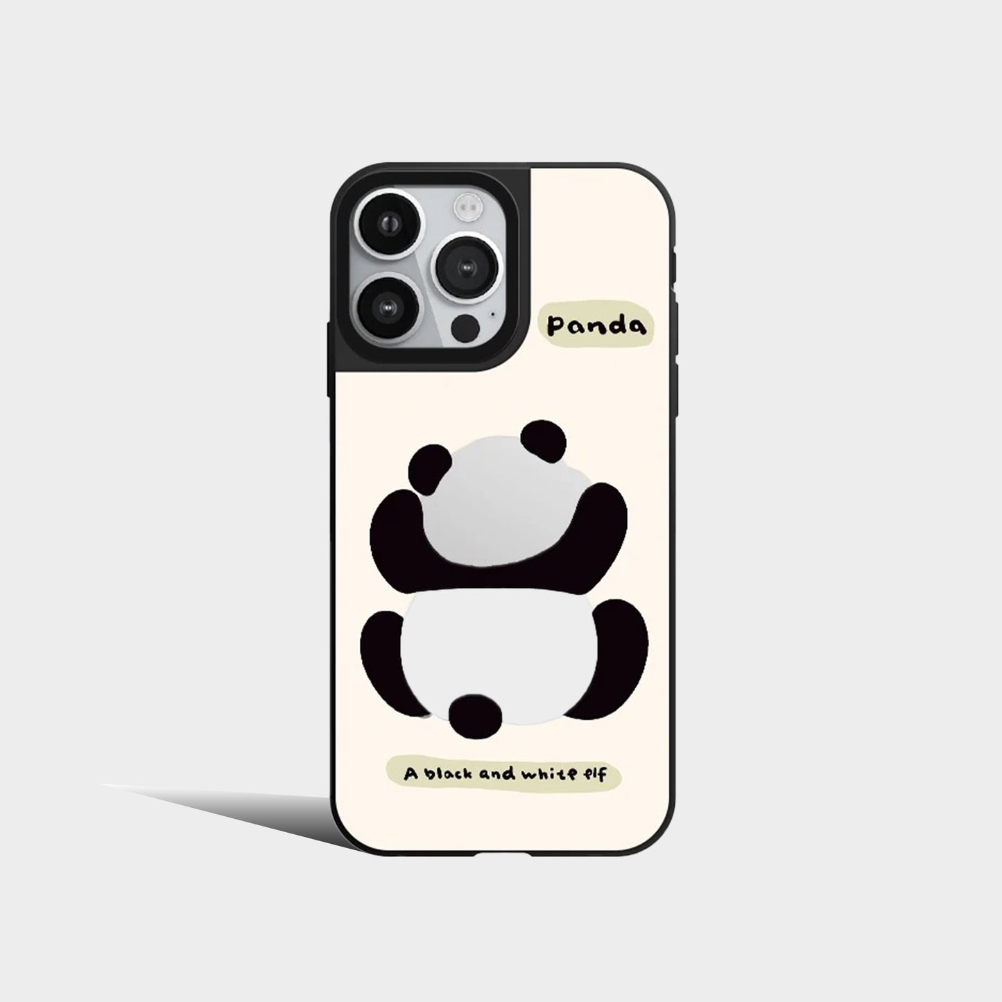 Cute Panda Funny Mirror Phone Case