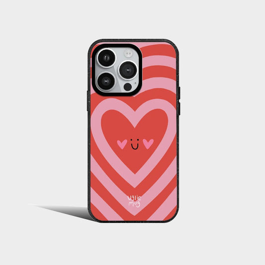 Stripe Love Heart Color Acrylic Phone Case