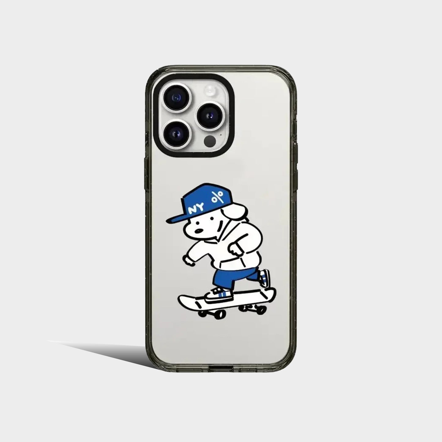 Surf Skateboard Dog 2.0 Acrylic Black Border Magnetic iPhone Case