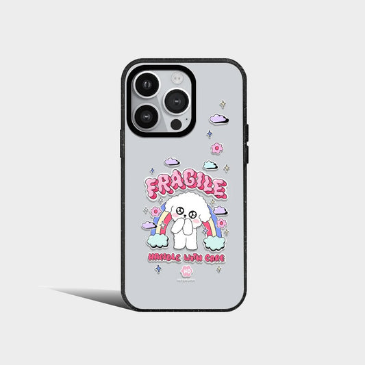 Cute White Bichon Dog Acrylic Phone Case