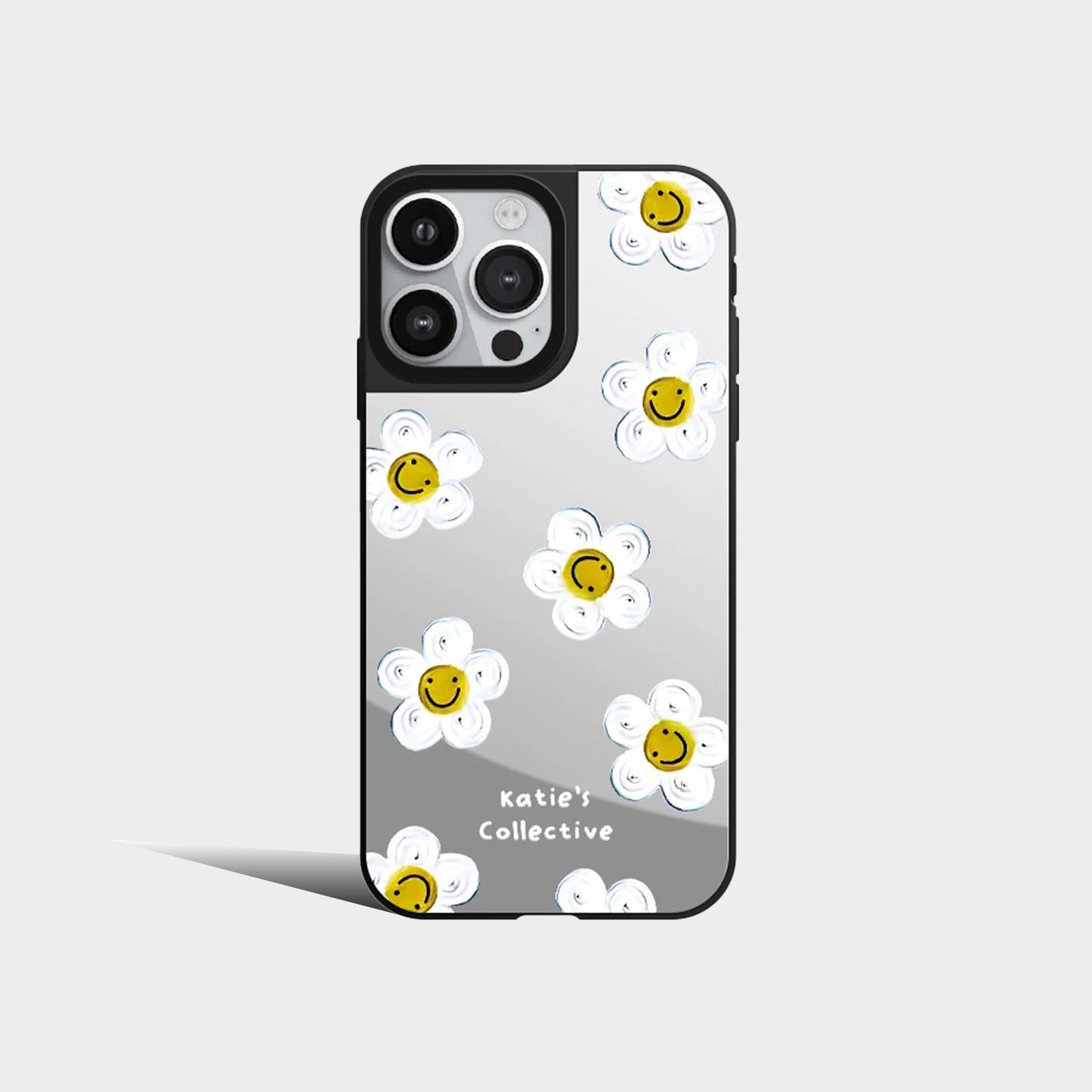 Smile Face Daisy Flowers Mirror Phone Case With MagSafe Phone Case