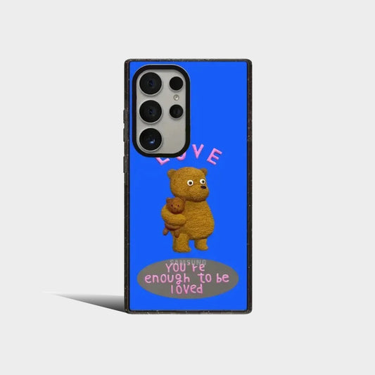 Cute Bear Puppy Acrylic Protective Case for Samsung Galaxy