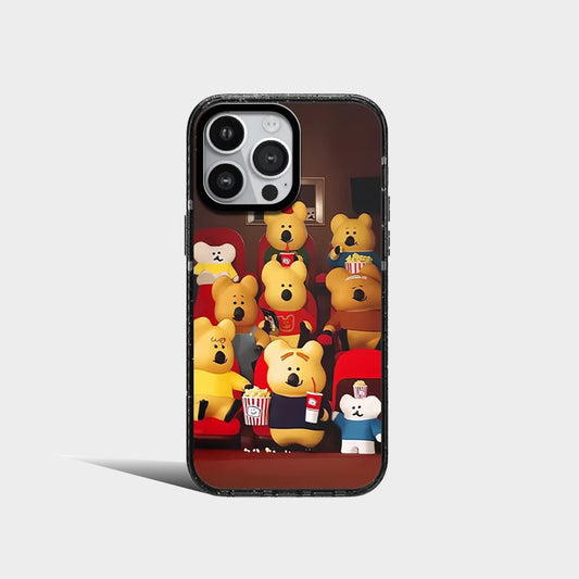 Cute Brown Bear And Friends Cartoon Acrylic Phone Case