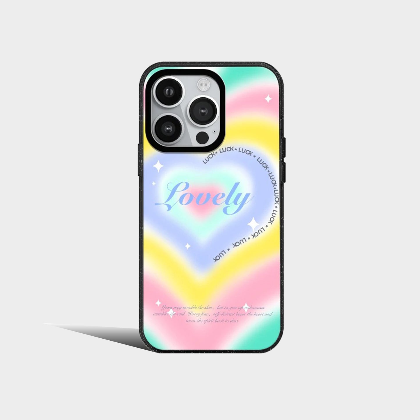 Stripe Love Heart Color Acrylic Phone Case