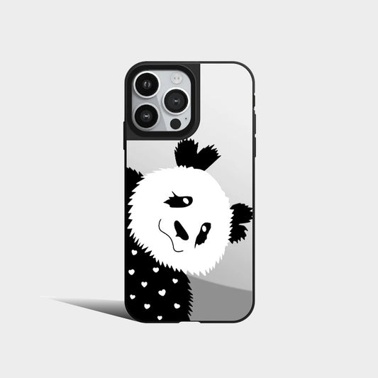 Cute Panda Funny Mirror Phone Case