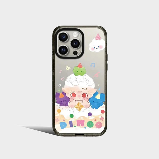 Cartoon Doll Cloud 2.0 Acrylic Black Border iPhone Case