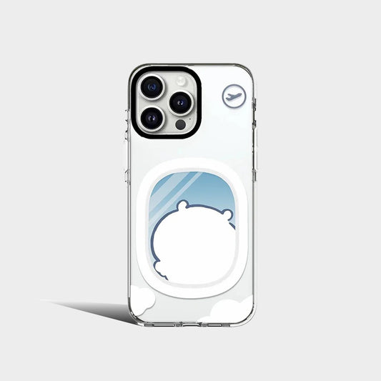 Cartoon Air Travel 2.0 Acrylic White Border Magnetic IPhone Case