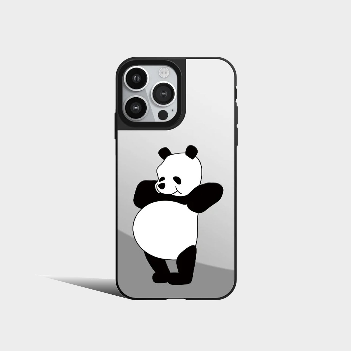 Cute Panda Funny Mirror Phone Case