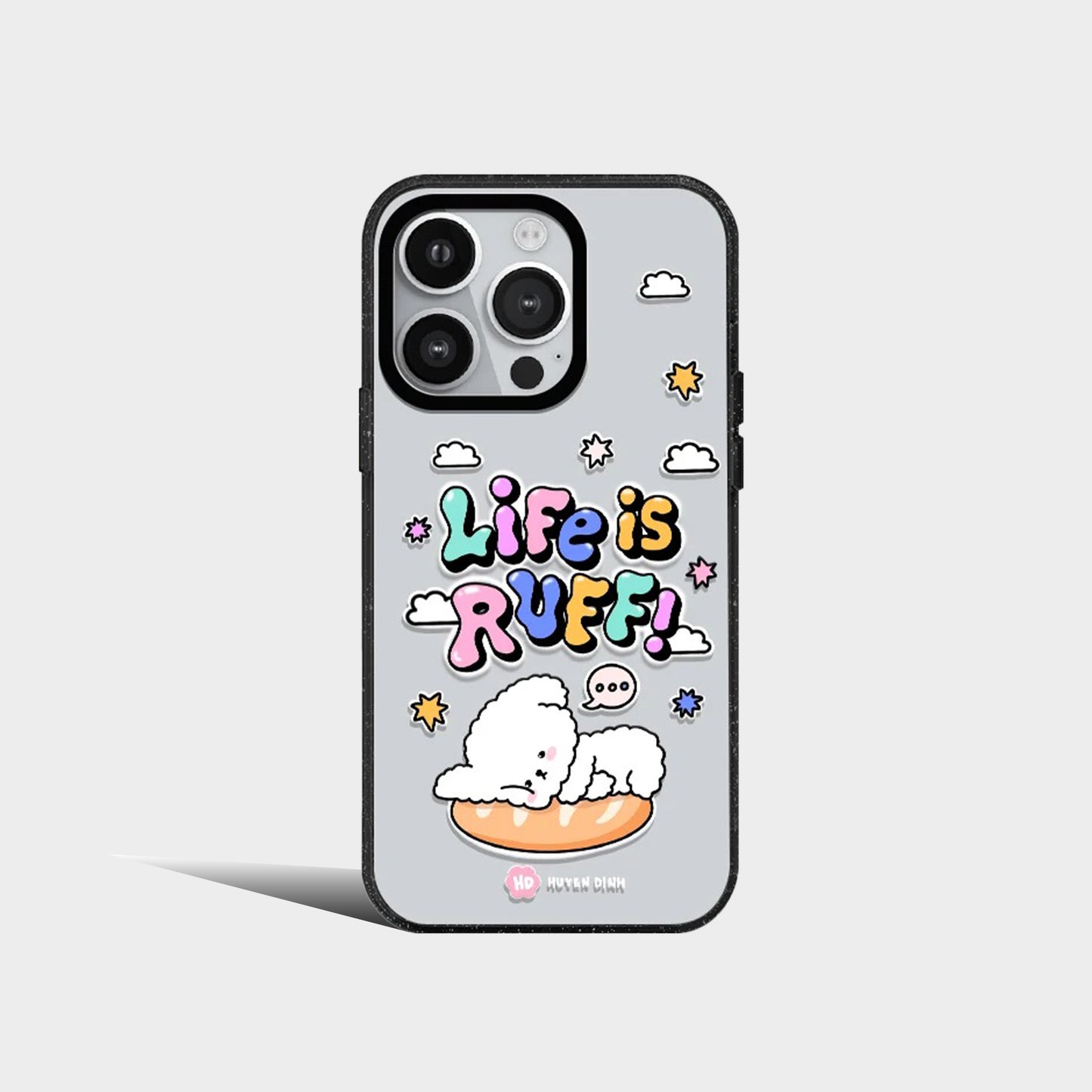 Cute White Bichon Dog Acrylic Phone Case