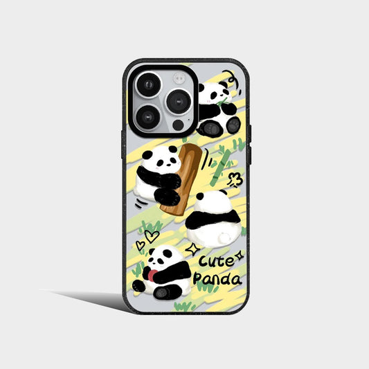 Cute Pandas Funny Acrylic Phone Case