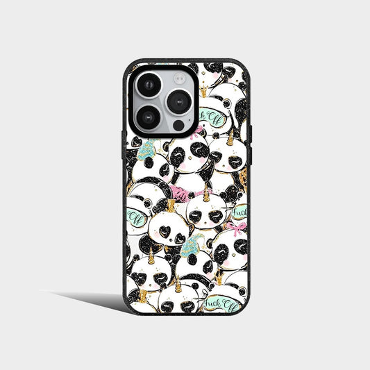 Cute Pandas Funny Acrylic Phone Case