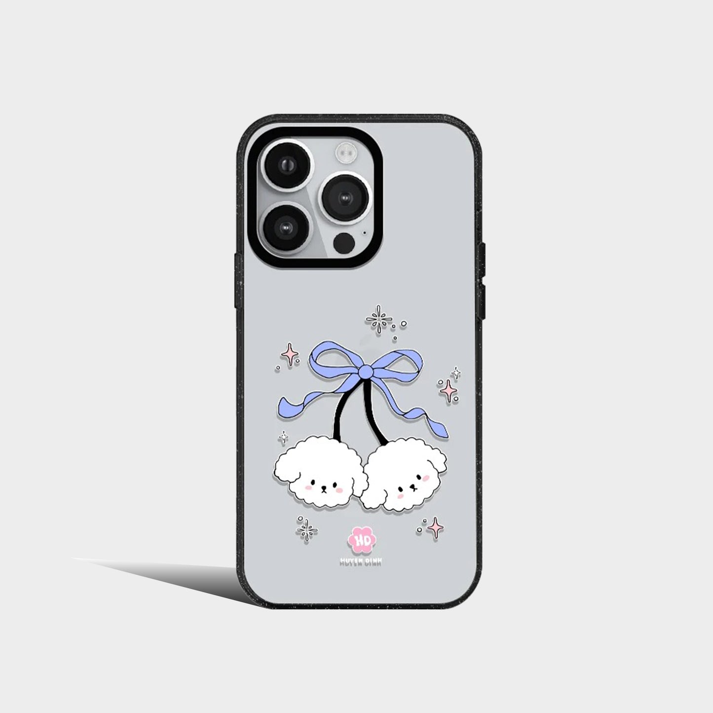 Cute White Bichon Dog Acrylic Phone Case