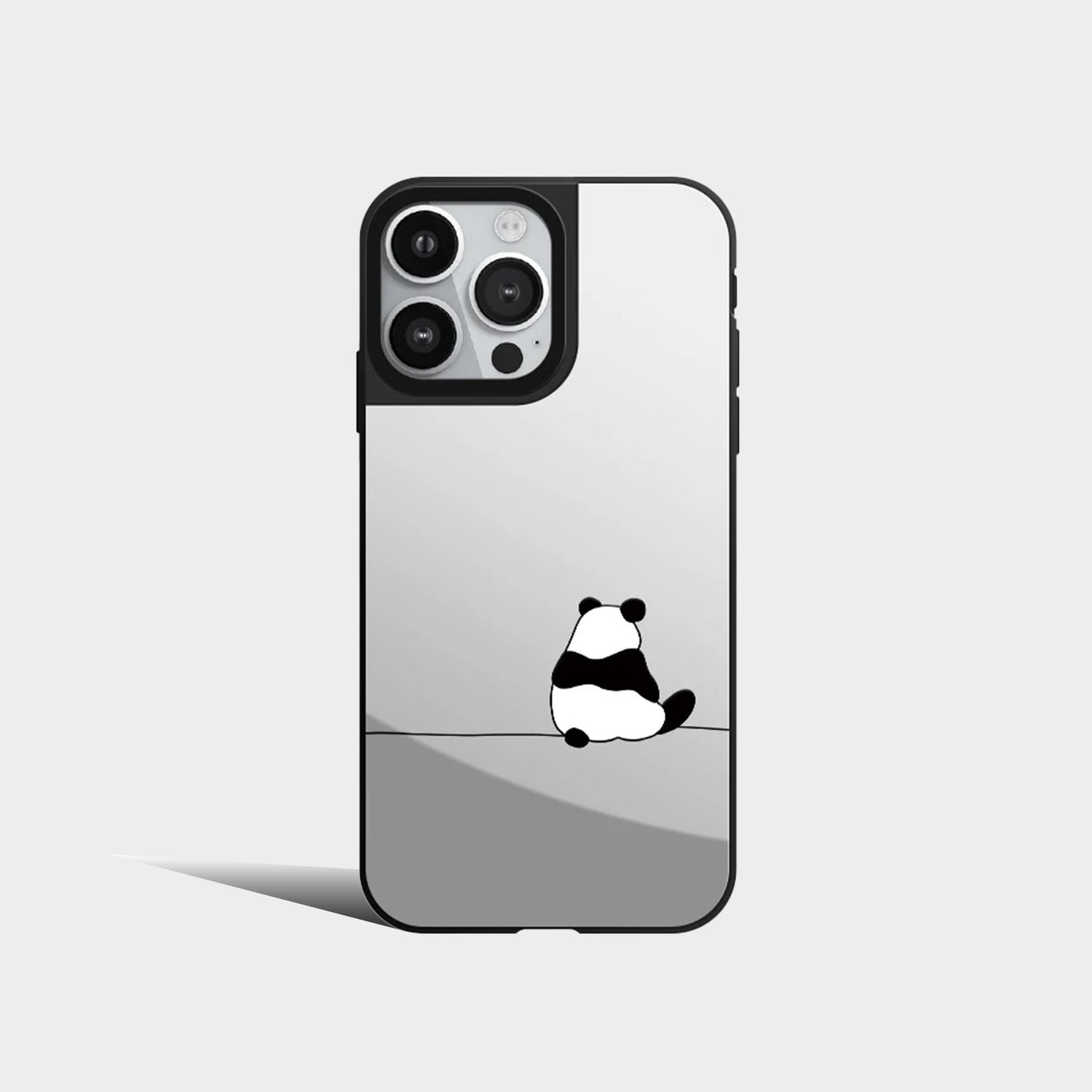 Cute Panda Funny Mirror Phone Case