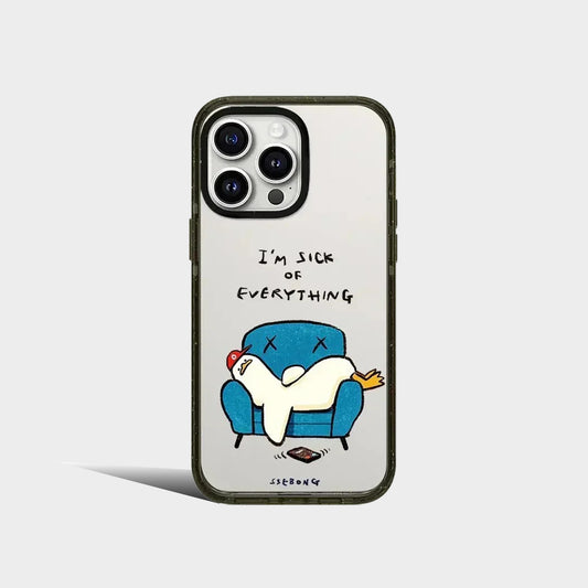 2.0 Acrylic Tired Duck Pattern iPhone Case