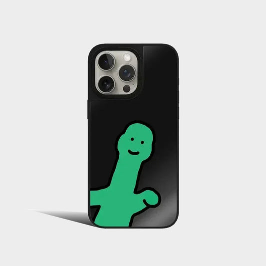 Cartoon Dinosaur Mirror Magnetic iPhone Case