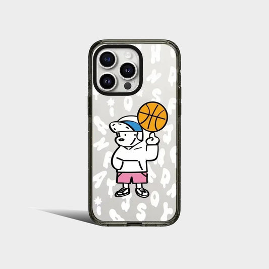 Surf Skateboard Dog 2.0 Acrylic Black Border Magnetic iPhone Case