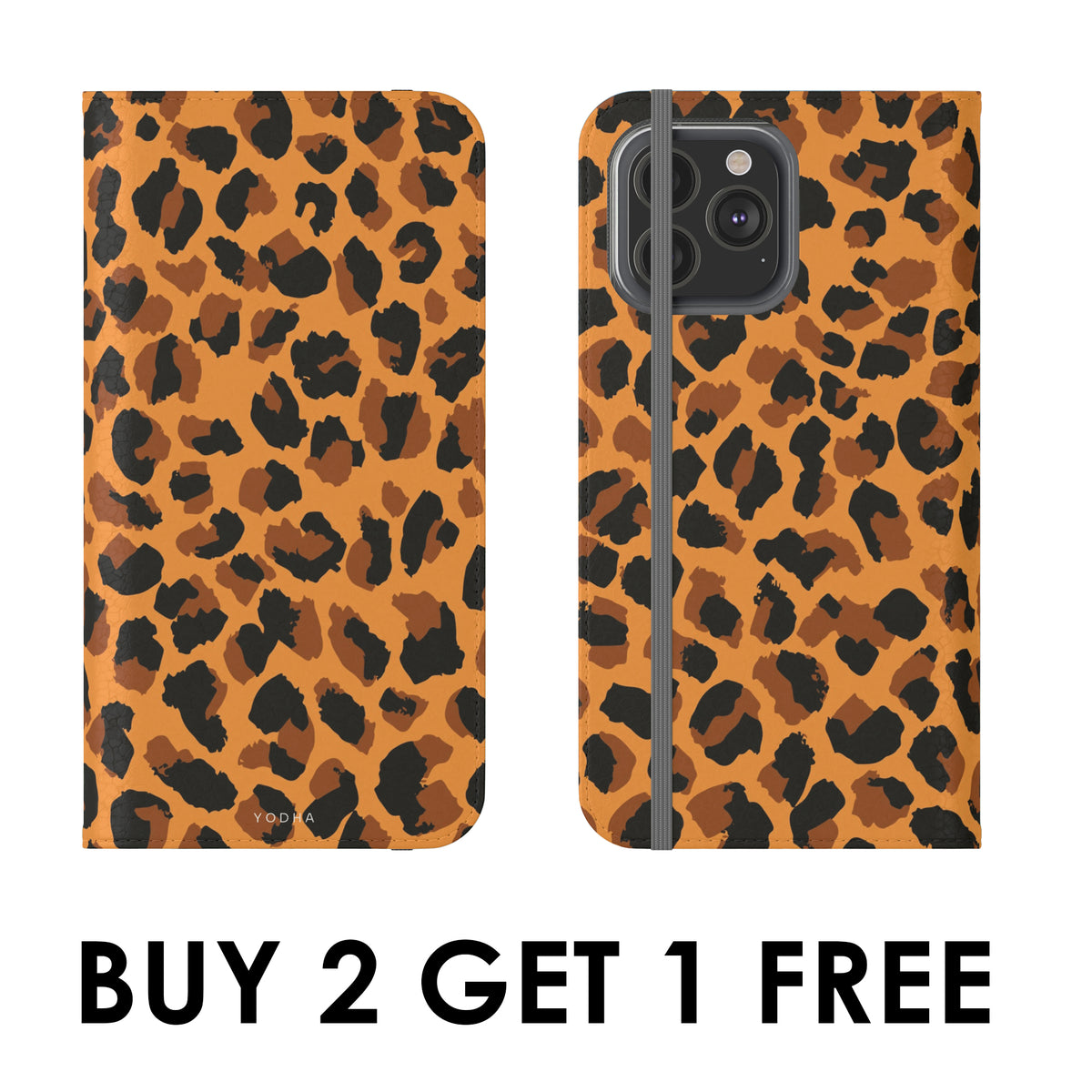 ORANGE LEOPARD Folio Case