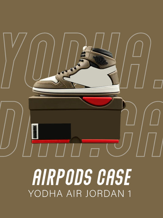 Air Brown 1 High Basketball Shoe Airpods Case