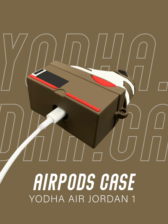 Air Brown 1 High Basketball Shoe Airpods Case