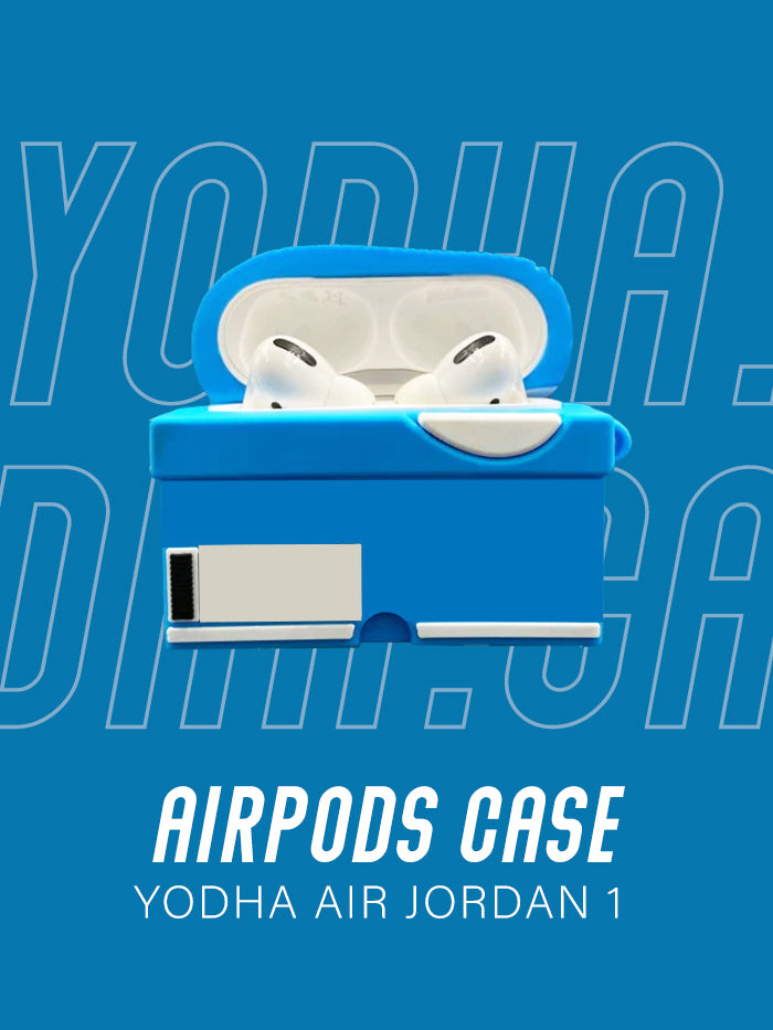 Air Light Blue 1 High Basketball Shoe Airpods Case