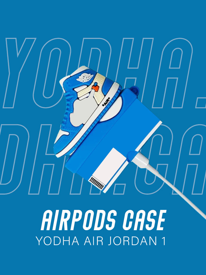 Air Light Blue 1 High Basketball Shoe Airpods Case