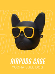 Black/Yellow Bulldog Airpods Case