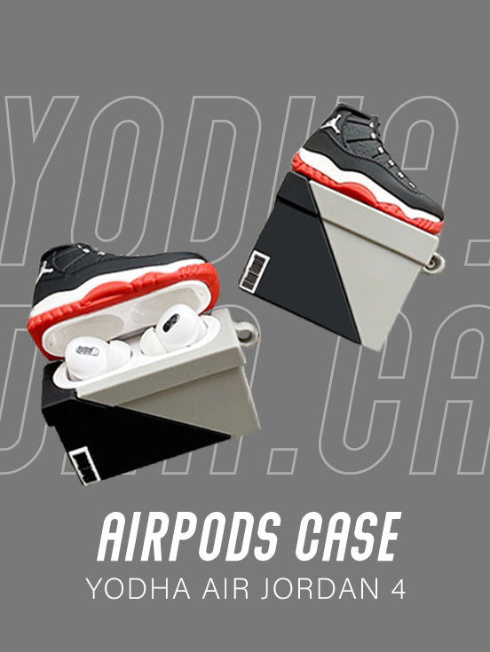 Air 1 High Black/Red Basketball Shoe Airpods Case