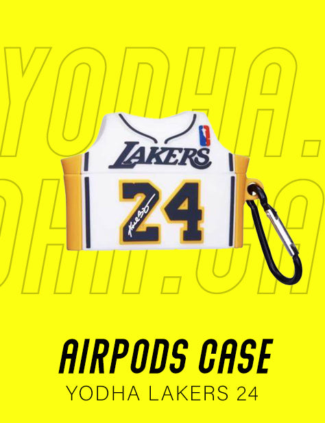 Lakers 24 White Airpods Case