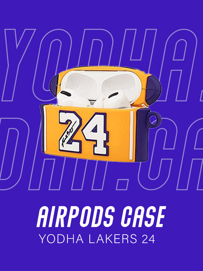 Lakers 24 Yellow Airpods Case