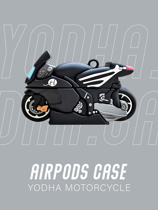 Black Motorcycle Airpods Case