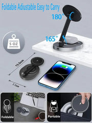 Foldable 2 In 1 Magnetic Wireless Charging Stand For Magsafe iPhone 15 14 13 12 Apple Watch 8 7 6 Airpods Fast Wireless Charger