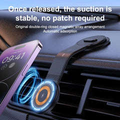 For iPhone Magsafe Car Mount Charger 15W Wireless Car Charger Bendable Cell Phone Holder Magnetic Stand in Car Magnets