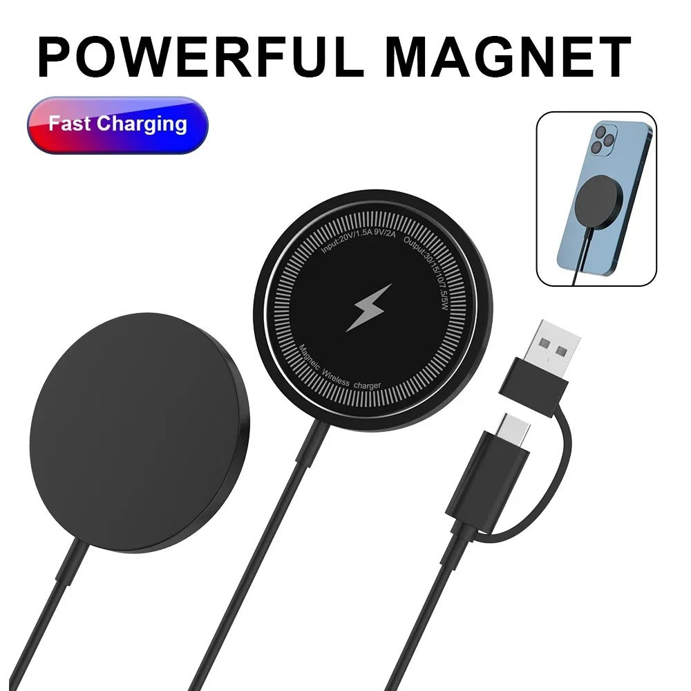 30W Magnetic Chargers Fast Wireless Charger Pad Stand for iPhone 15 14 13 12 11 Pro Max Airpods PD Macsafe Phone Charging Dock