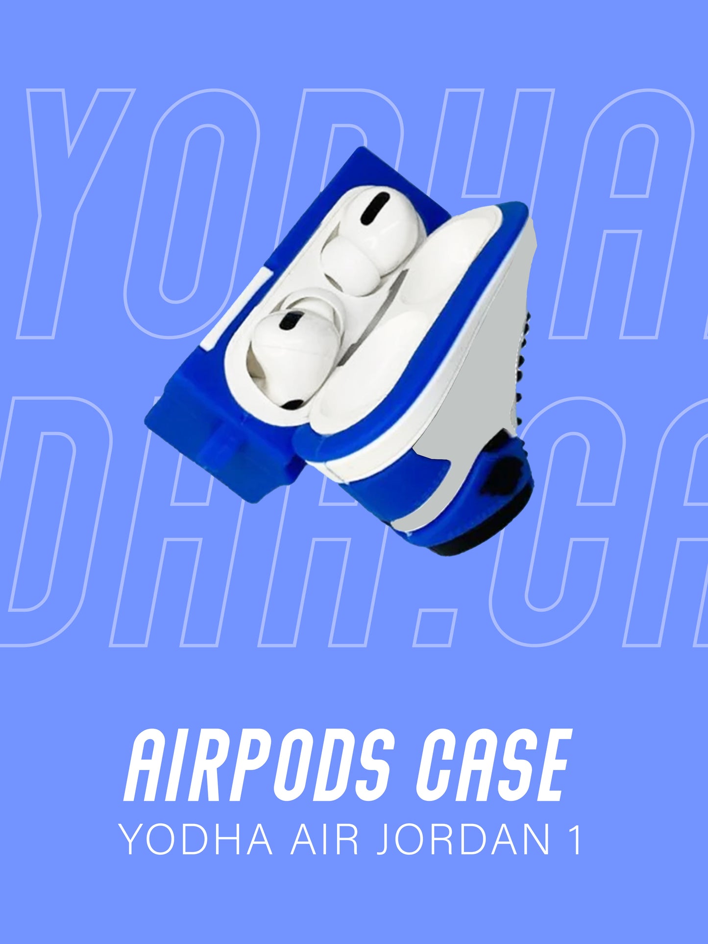 Air Dark Blue 1 High Shoe  Airpods Case